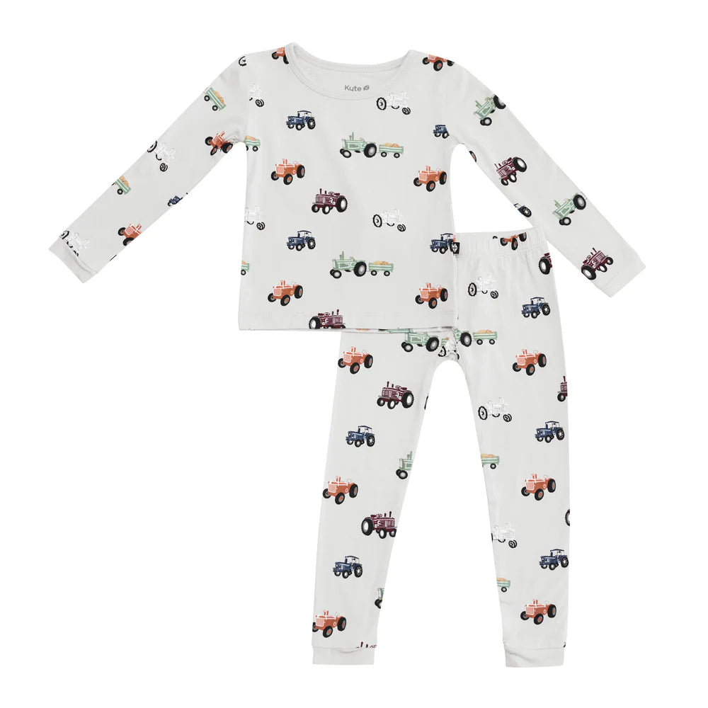 Kyte Baby Long Sleeve Pajamas in Tractor Tractor 4T