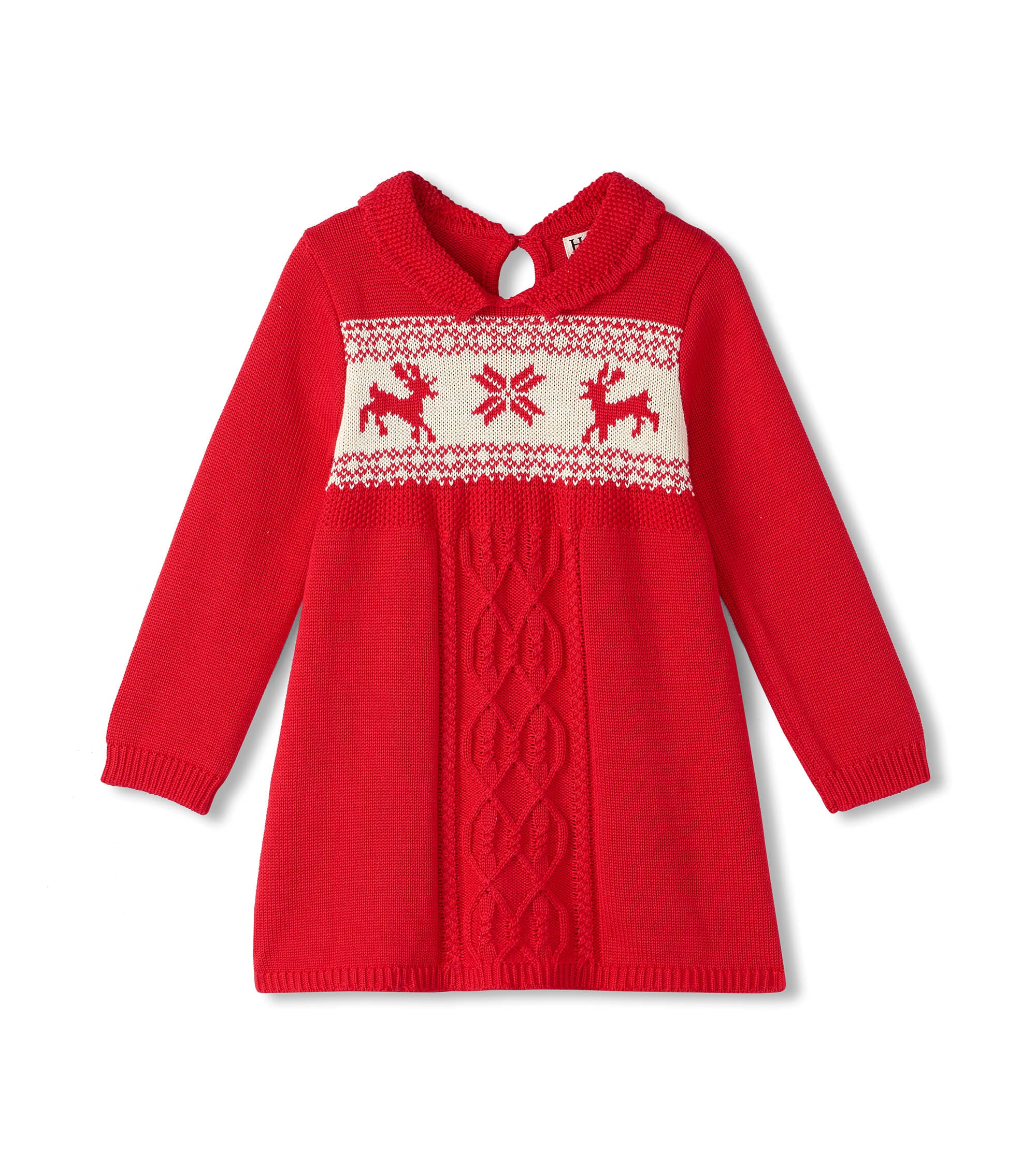 Hatley Holiday Knit Dress 6 24m Red 9 12M