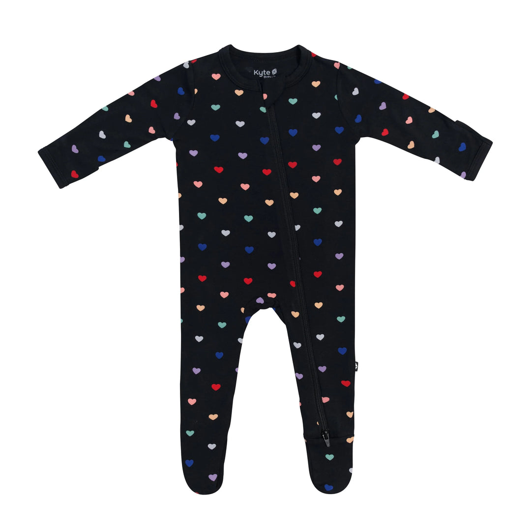 Kyte Baby Black & hotsell White Rainbow zippered footie